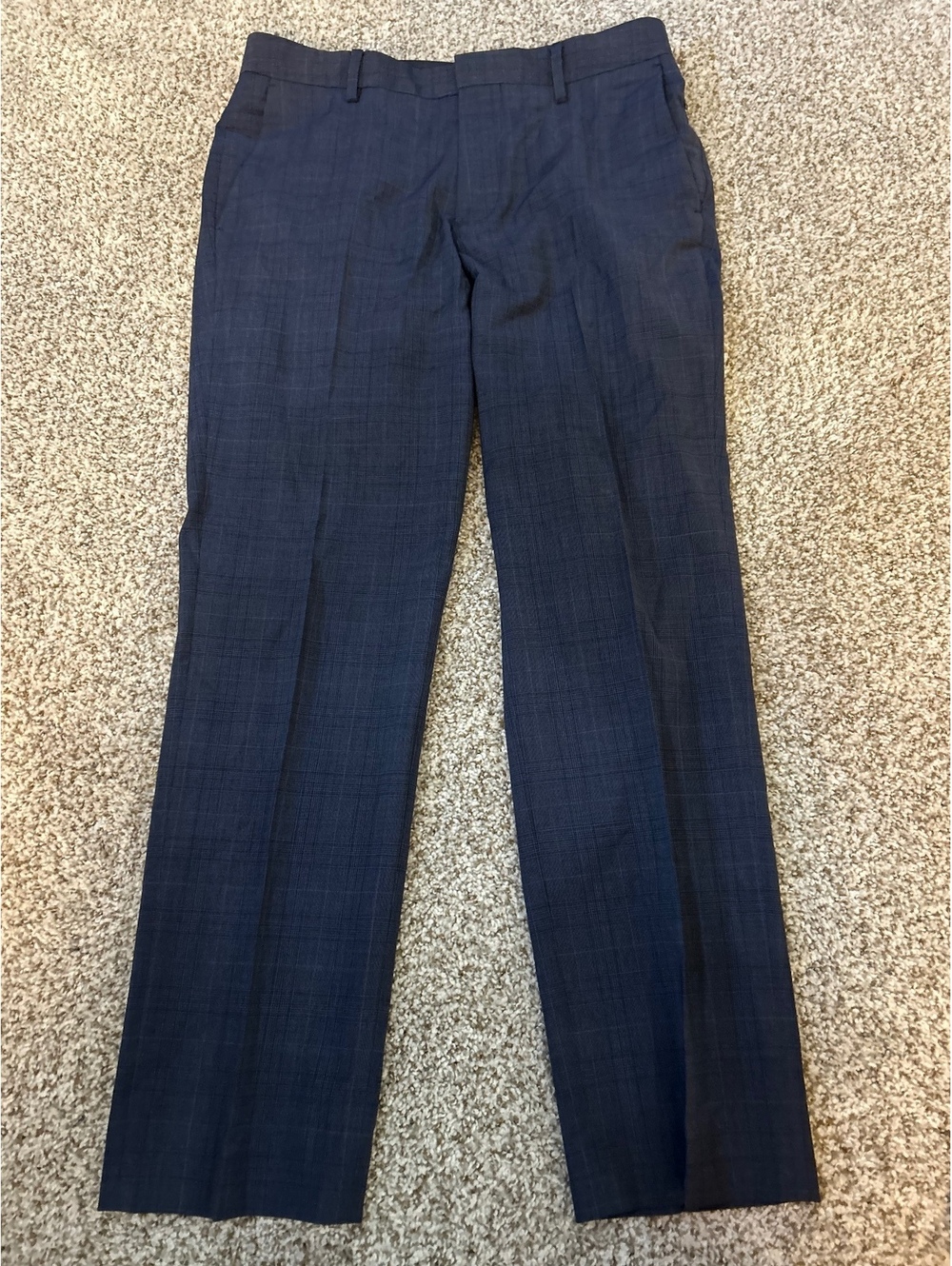 Bonobos Men’s Slim Navy Plaid Pants